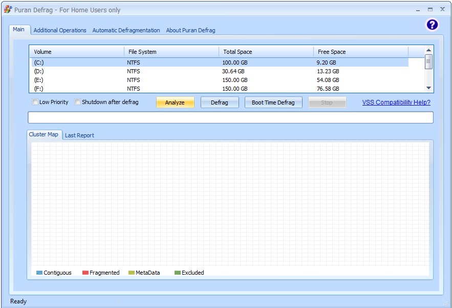 Click to view Puran Defrag 7.3 screenshot