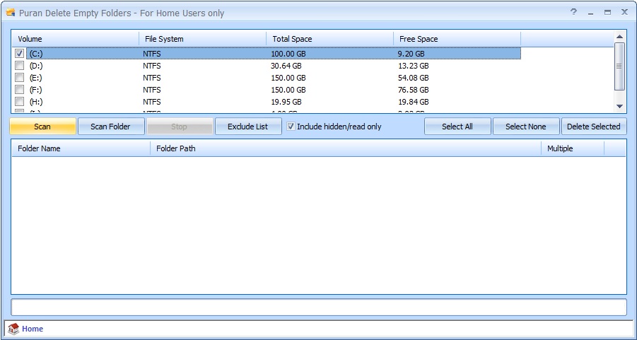 Puran Delete Empty Folders screenshot
