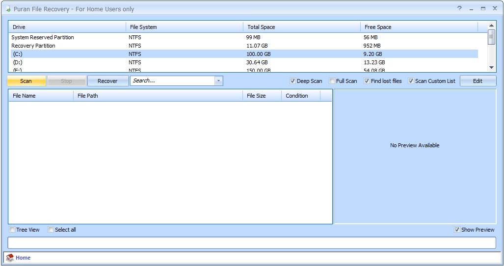 Puran File Recovery screenshot