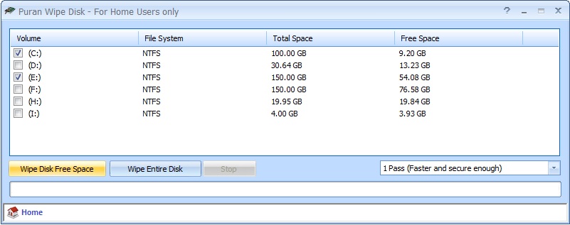 Puran Wipe Disk screenshot
